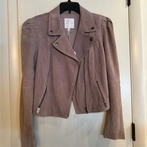 Leith suede moto jacket